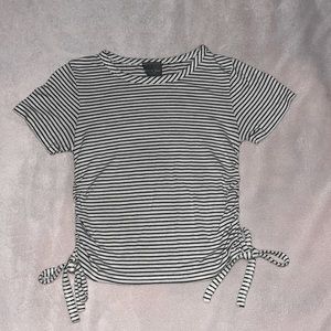 Black and white striped top from Olivia Rae